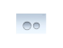 Панель смыва Aquatek Белая, закаленное стекло (клавиша круглая, ободок хром) KDI-0000028